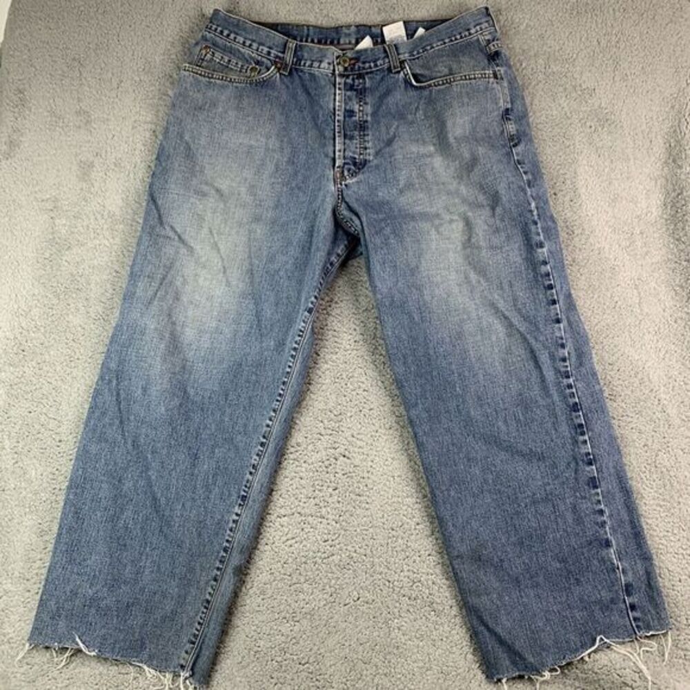Lucky Brand Jeans Men's 38 Low Rise Short Raw Hem USA By Gene Montesano Vintage - Picture 1 of 16